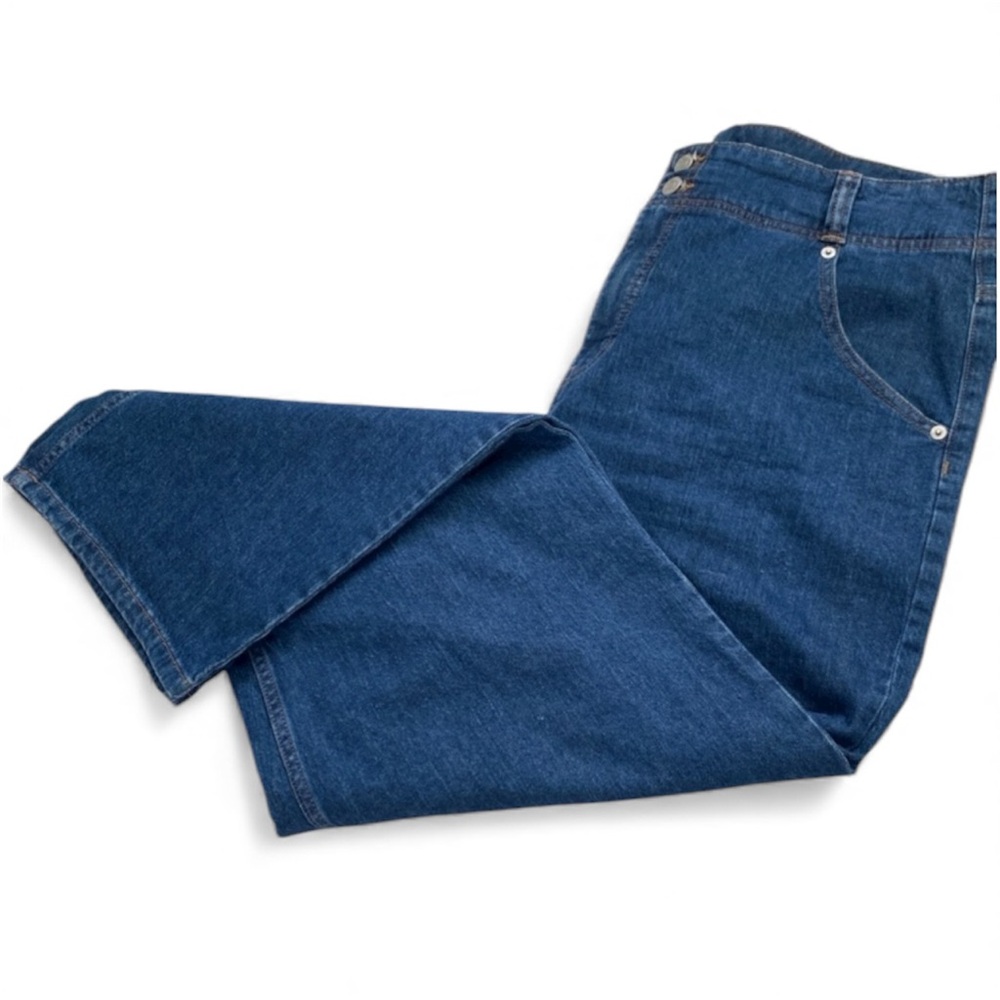 BANANA REPUBLIC BLUE JEANS 33 ULTRA HIGH-RISE STRAIGHT LEG CLASSIC DENIM SIZE 33 - Picture 2 of 14